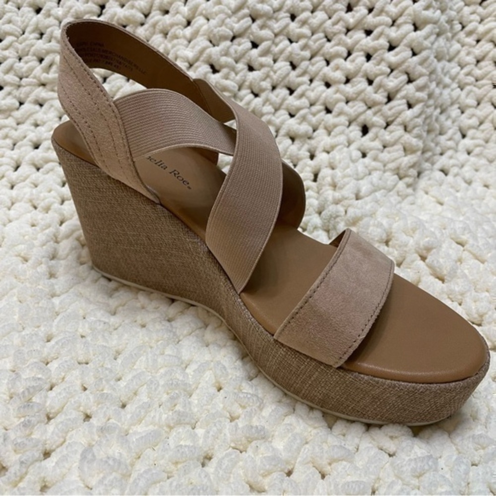 Ophelia Roe Sandals 9 Women’s Platform Espadrilles Chunky Tan Brown Summer